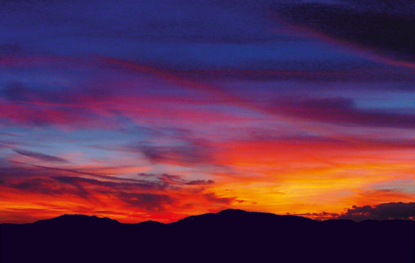 Sonnenuntergang in den Vogesen